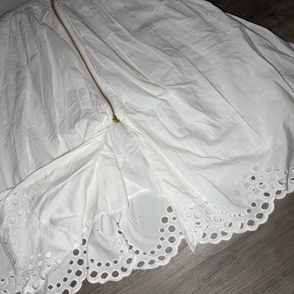 The Tommie Cap Sleeve Smocked Front Zip Shirt Dress Eyelet trim edition - Picture 13 of 13